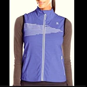 Oiselle Violet Blue Gilman Running Vest Reflective Full-zip